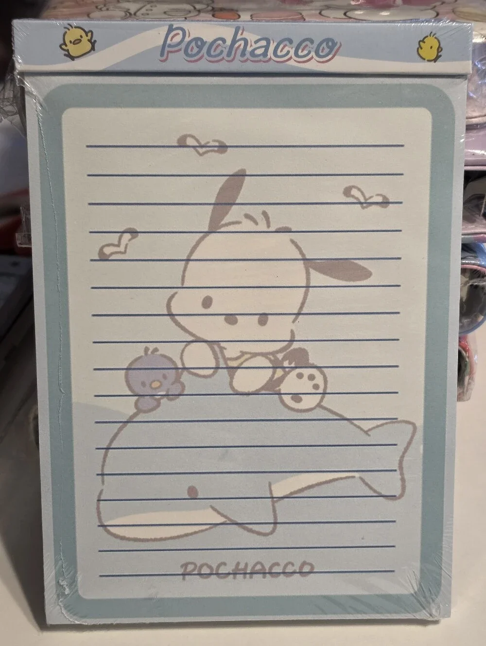 NB-2452 Pochacco Notepad — Desk pad hard back design.